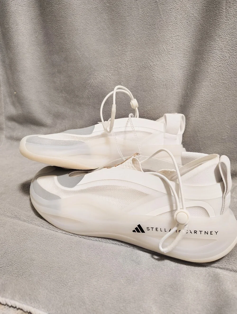 NWT $250 Adidas by Stella McCartney Sportswear Low Ground White & Gray Women's 8